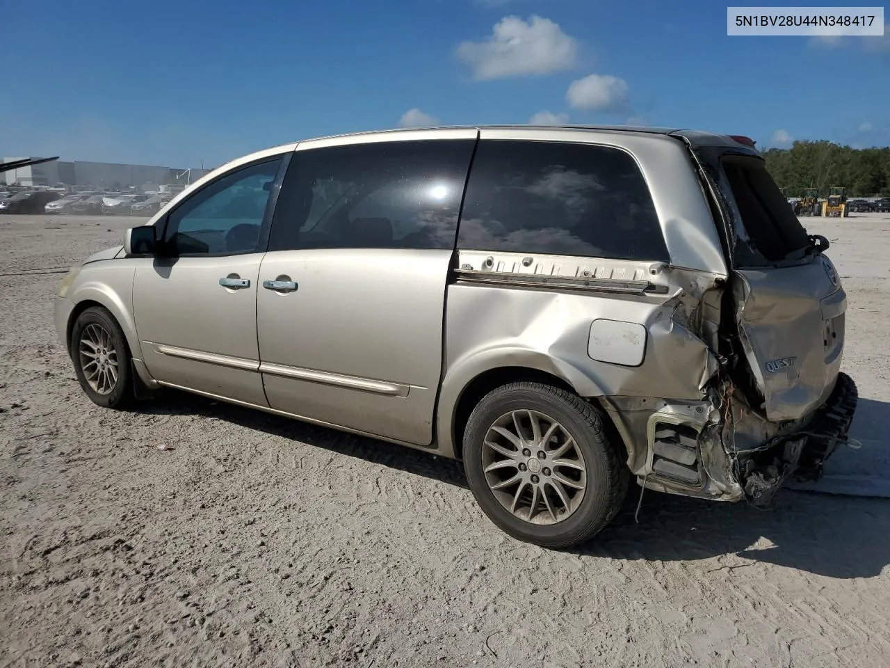 2004 Nissan Quest S VIN: 5N1BV28U44N348417 Lot: 80364274