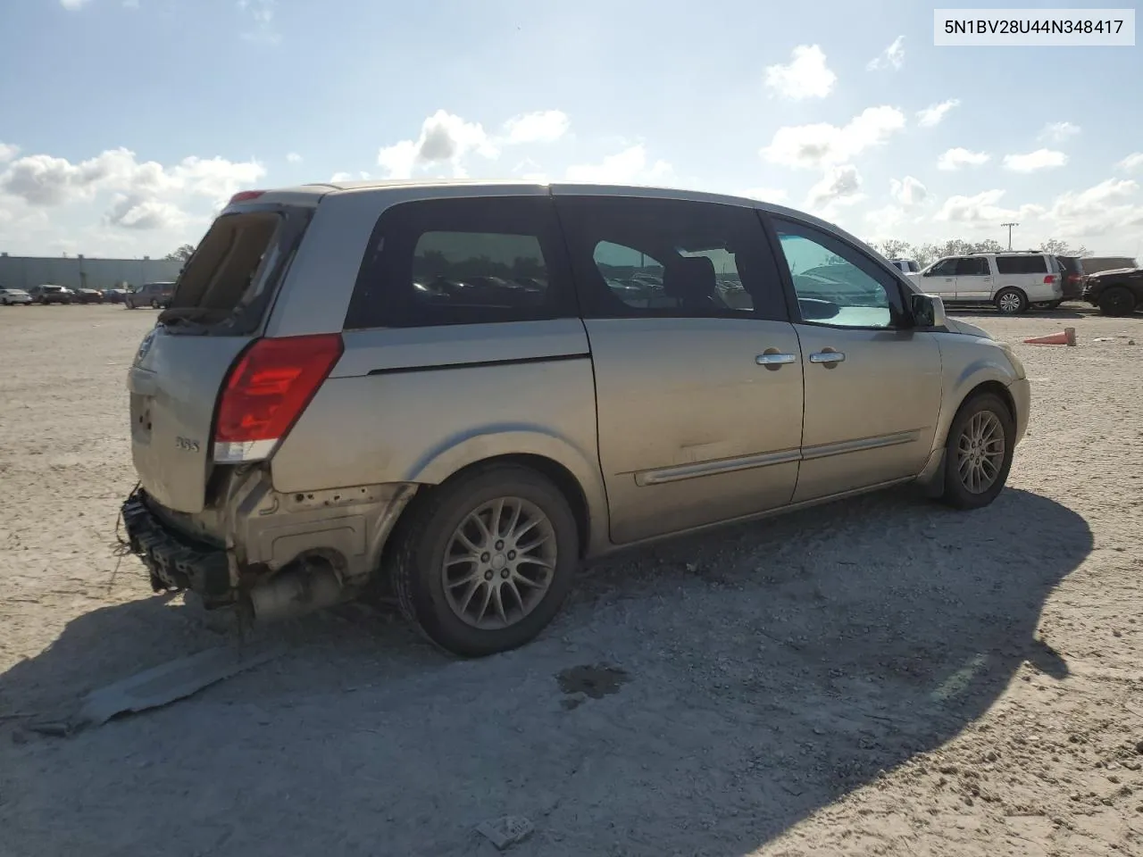 2004 Nissan Quest S VIN: 5N1BV28U44N348417 Lot: 80364274