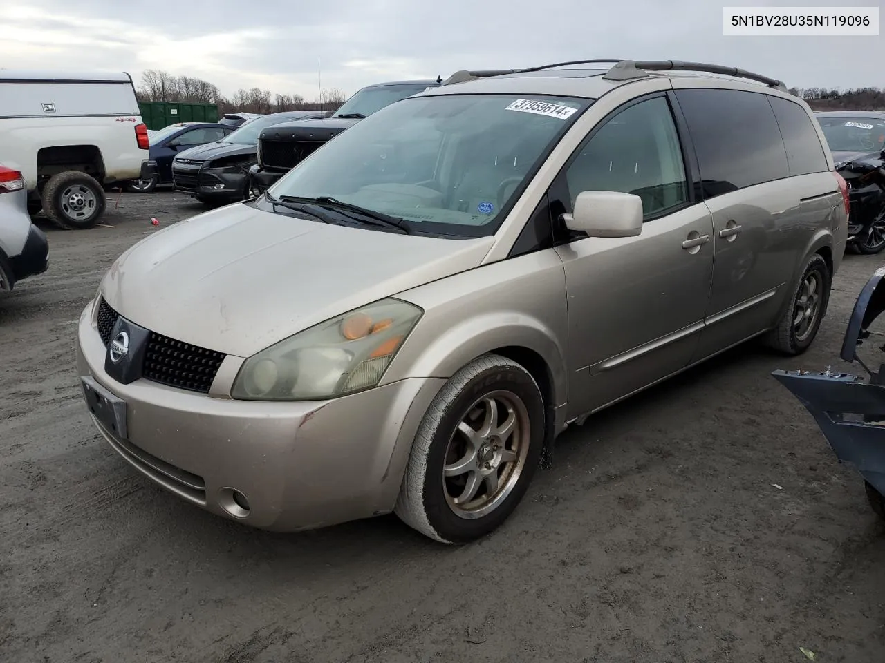 2005 Nissan Quest S VIN: 5N1BV28U35N119096 Lot: 40357894