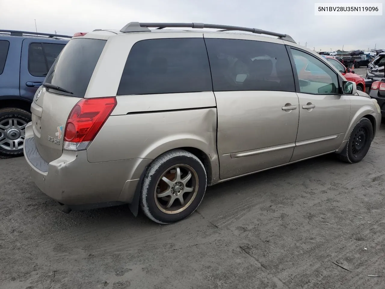 2005 Nissan Quest S VIN: 5N1BV28U35N119096 Lot: 40357894