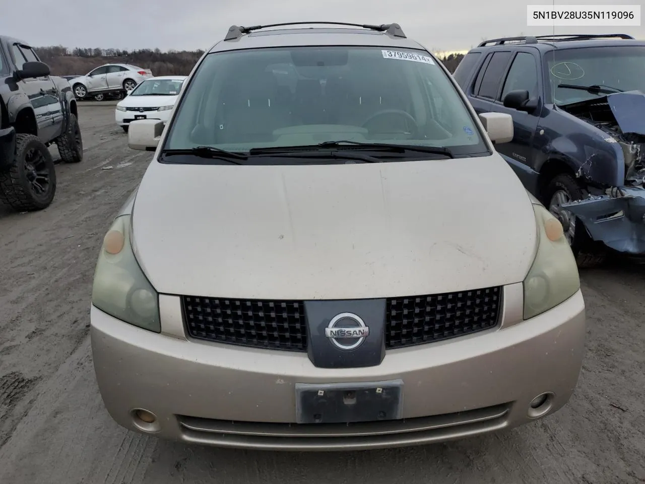 2005 Nissan Quest S VIN: 5N1BV28U35N119096 Lot: 40357894