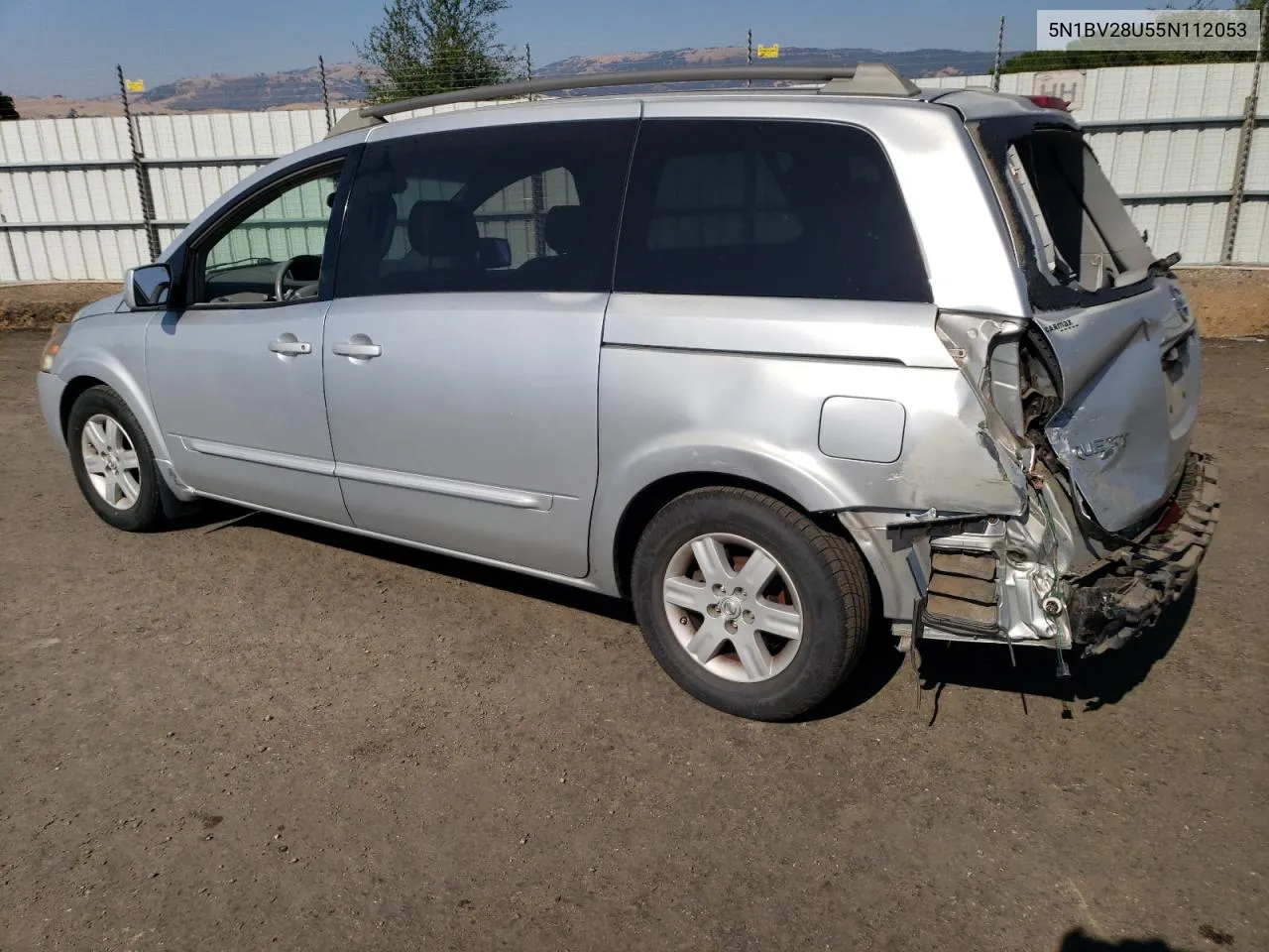 2005 Nissan Quest S VIN: 5N1BV28U55N112053 Lot: 61346863