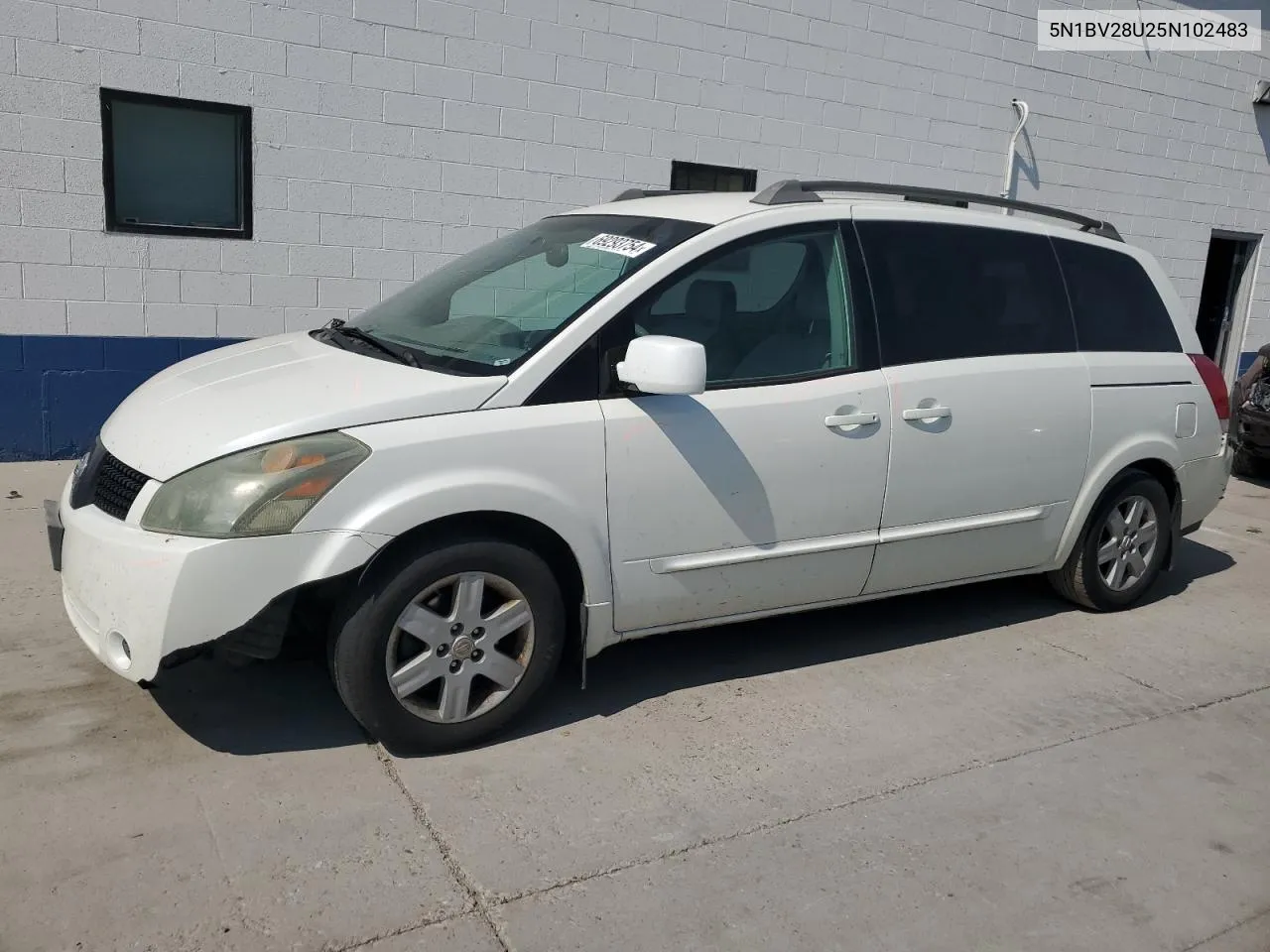 2005 Nissan Quest S VIN: 5N1BV28U25N102483 Lot: 69293754