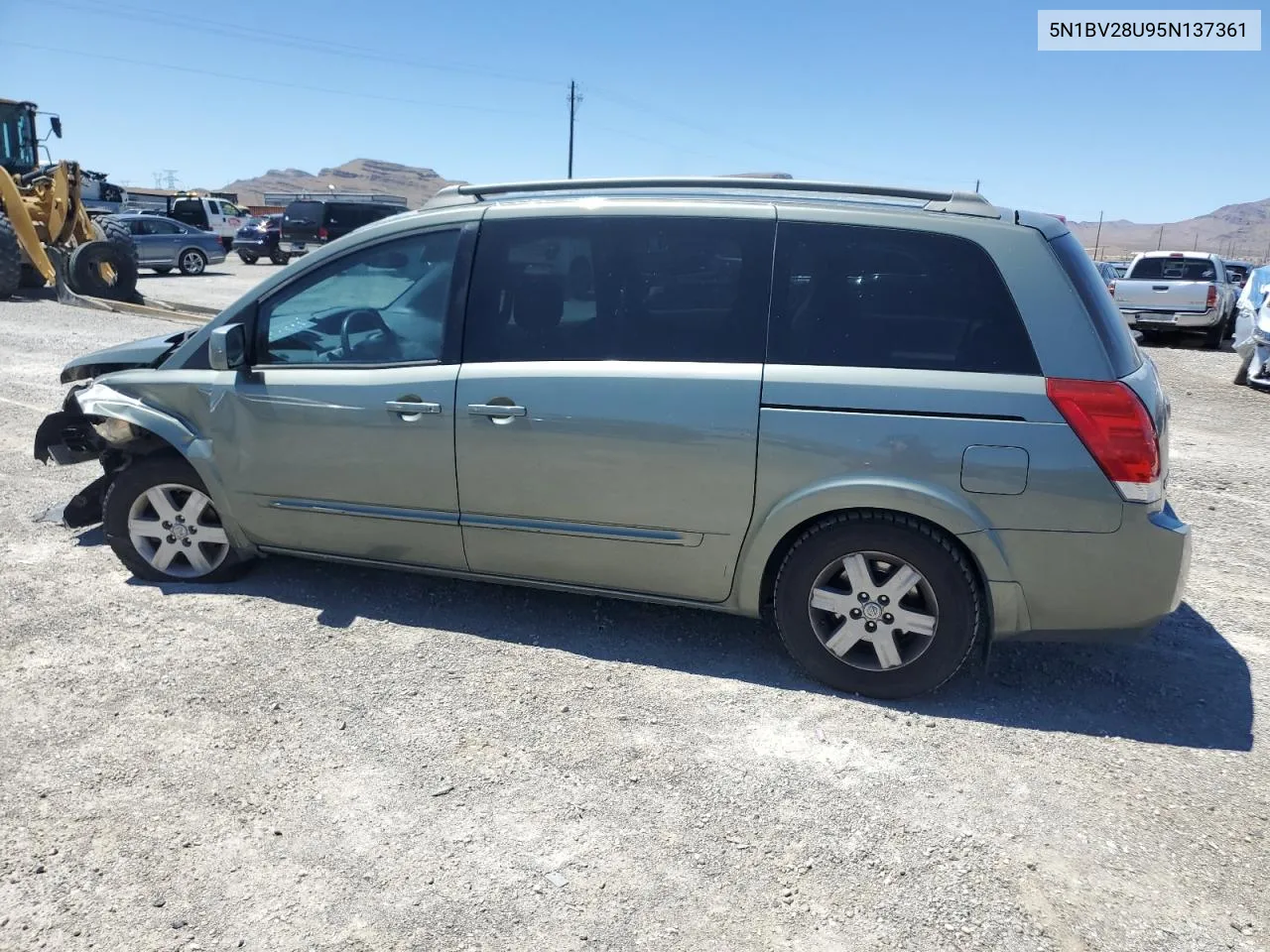 2005 Nissan Quest S VIN: 5N1BV28U95N137361 Lot: 71683634