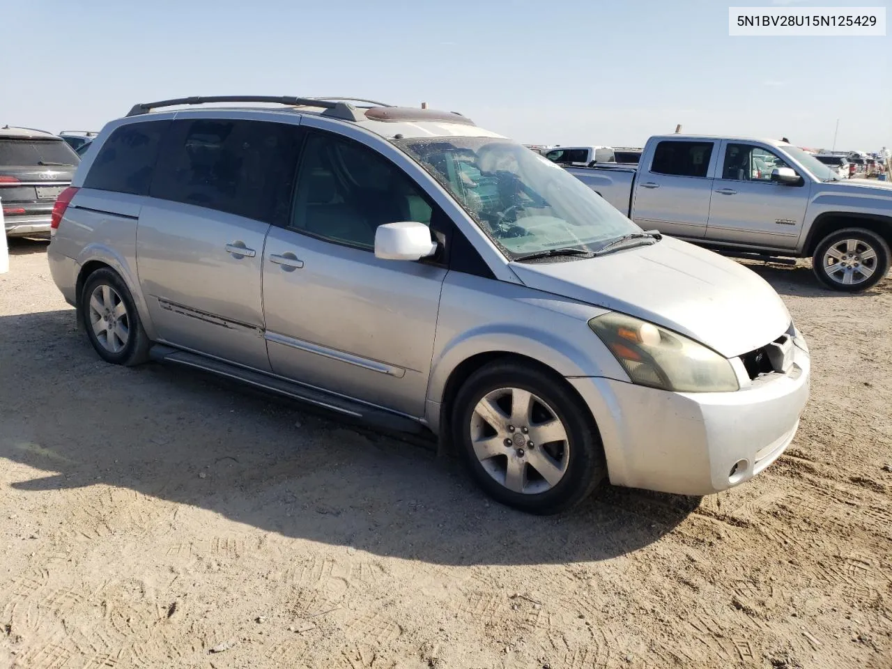 2005 Nissan Quest S VIN: 5N1BV28U15N125429 Lot: 75954324