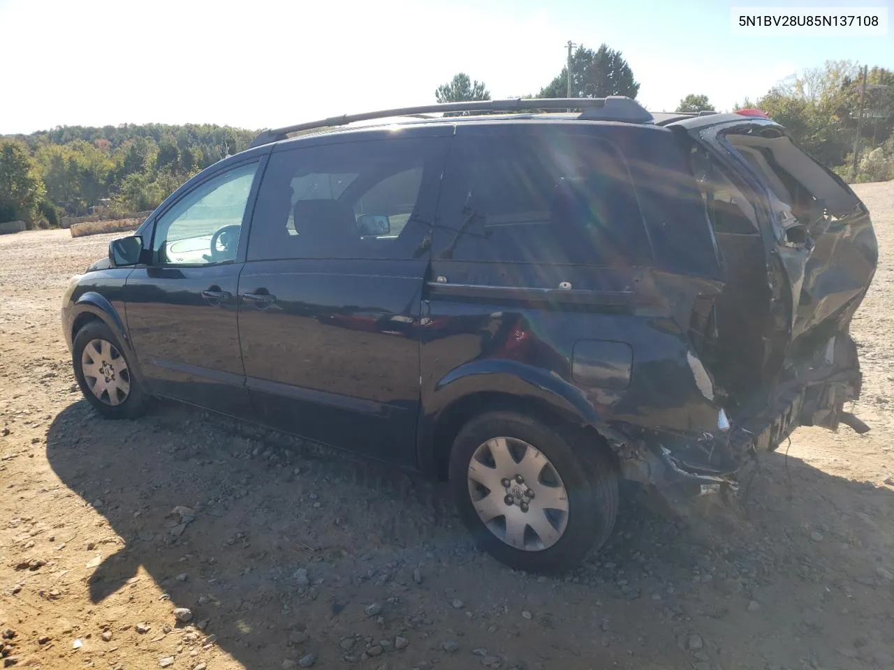 2005 Nissan Quest S VIN: 5N1BV28U85N137108 Lot: 76351734