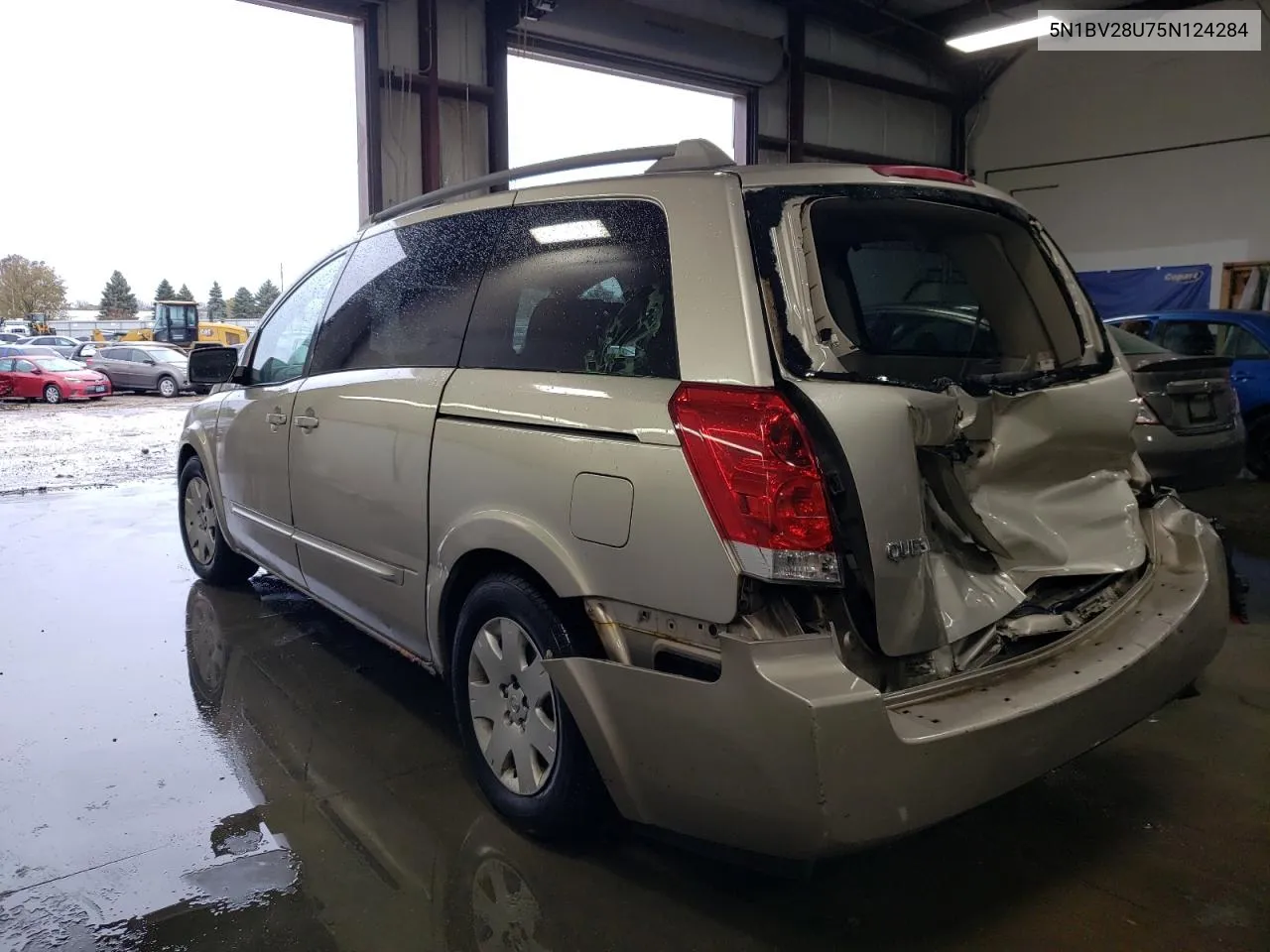 2005 Nissan Quest S VIN: 5N1BV28U75N124284 Lot: 78044474