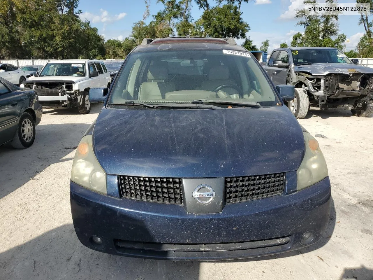 2005 Nissan Quest S VIN: 5N1BV28U45N122878 Lot: 79951924