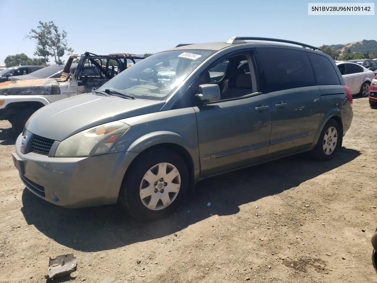 2006 Nissan Quest S VIN: 5N1BV28U96N109142 Lot: 63886264