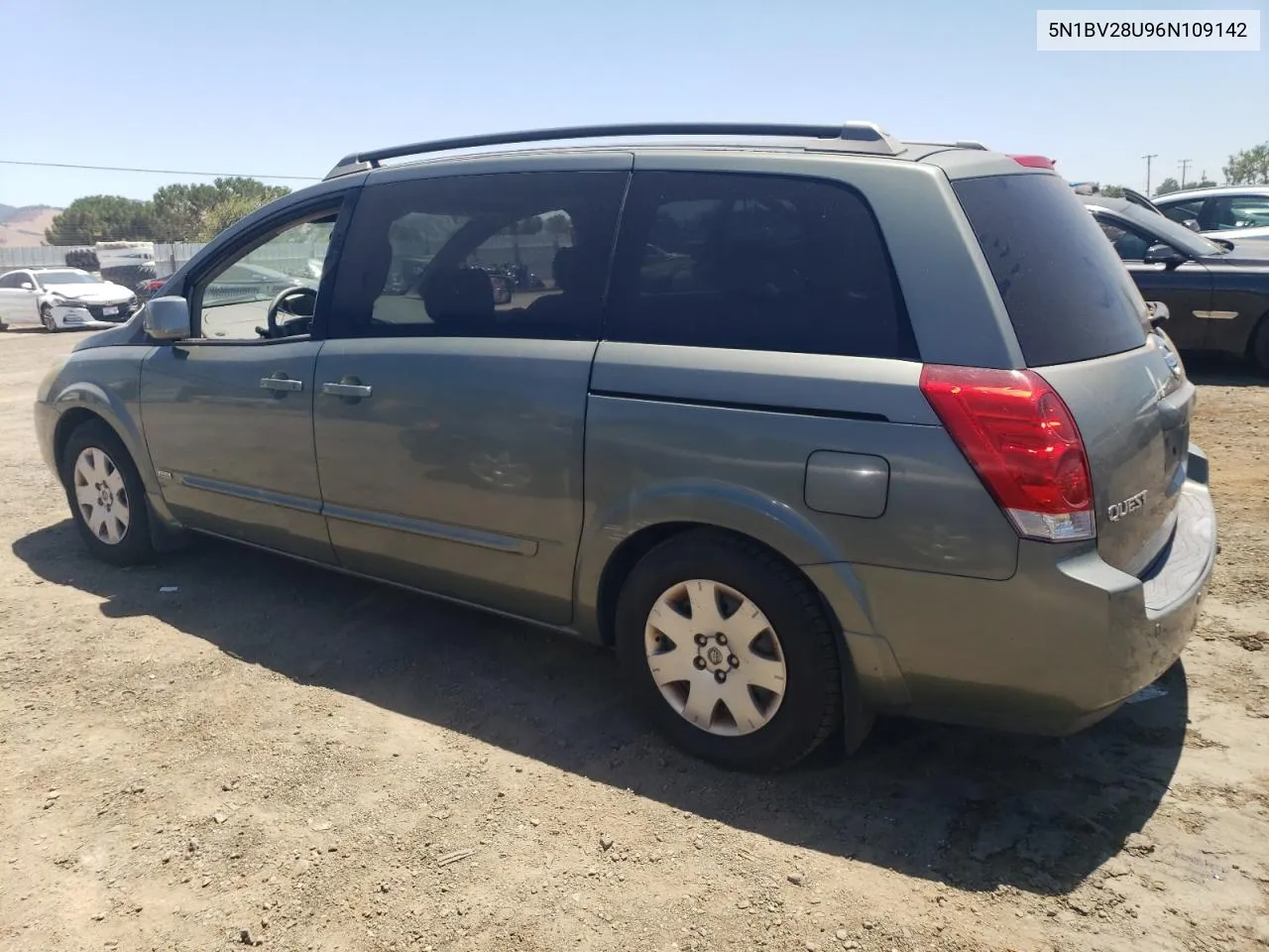 2006 Nissan Quest S VIN: 5N1BV28U96N109142 Lot: 63886264