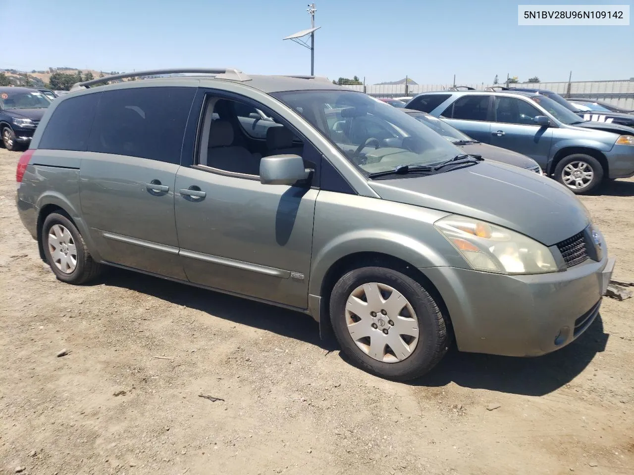 2006 Nissan Quest S VIN: 5N1BV28U96N109142 Lot: 63886264