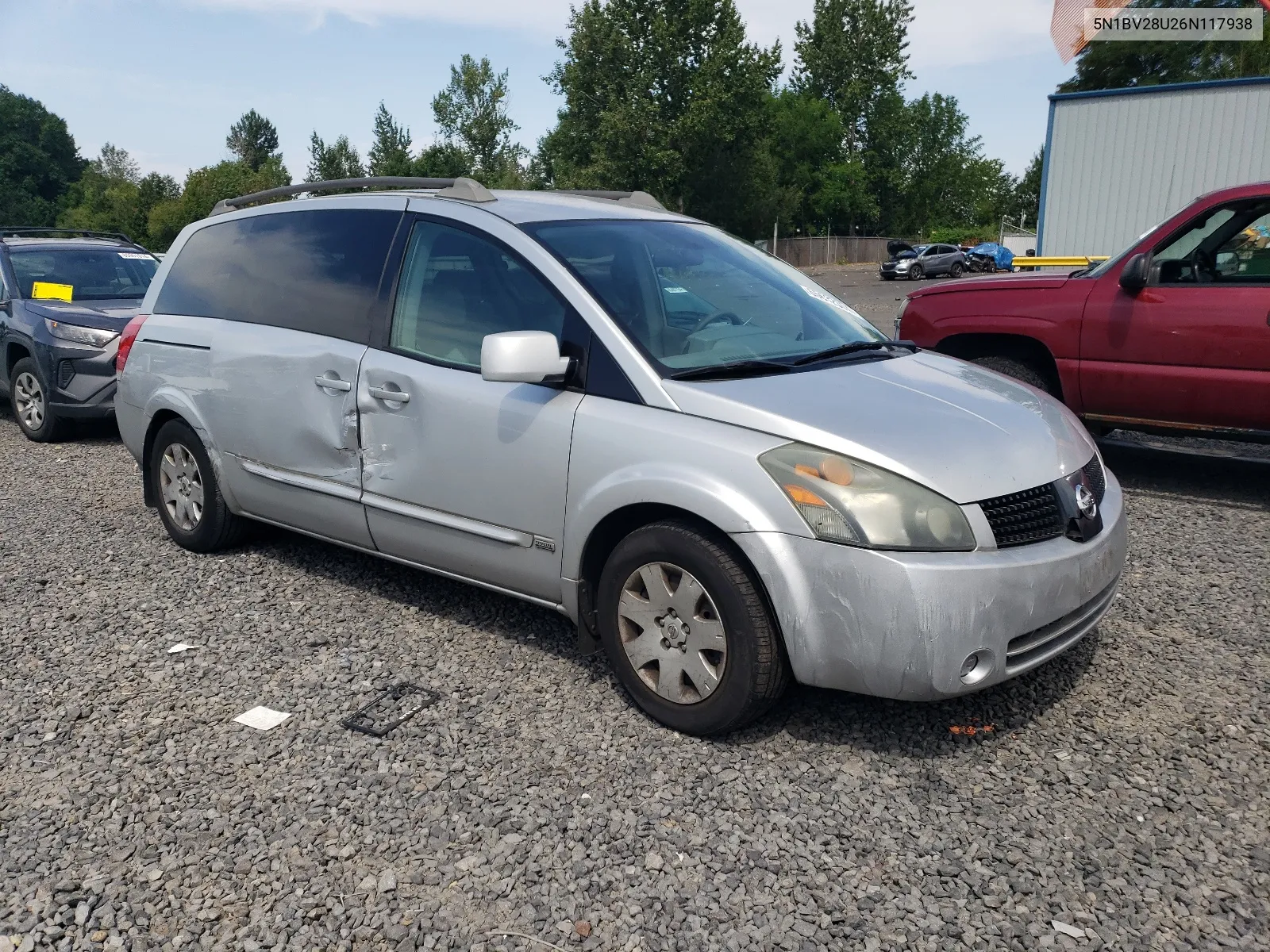 2006 Nissan Quest S VIN: 5N1BV28U26N117938 Lot: 65632304