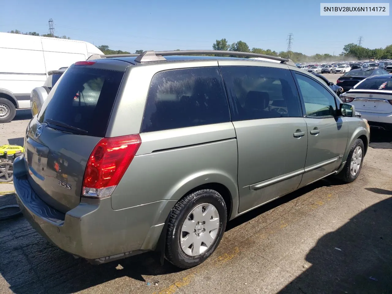 5N1BV28UX6N114172 2006 Nissan Quest S