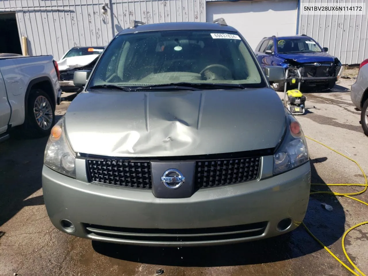 2006 Nissan Quest S VIN: 5N1BV28UX6N114172 Lot: 69837834