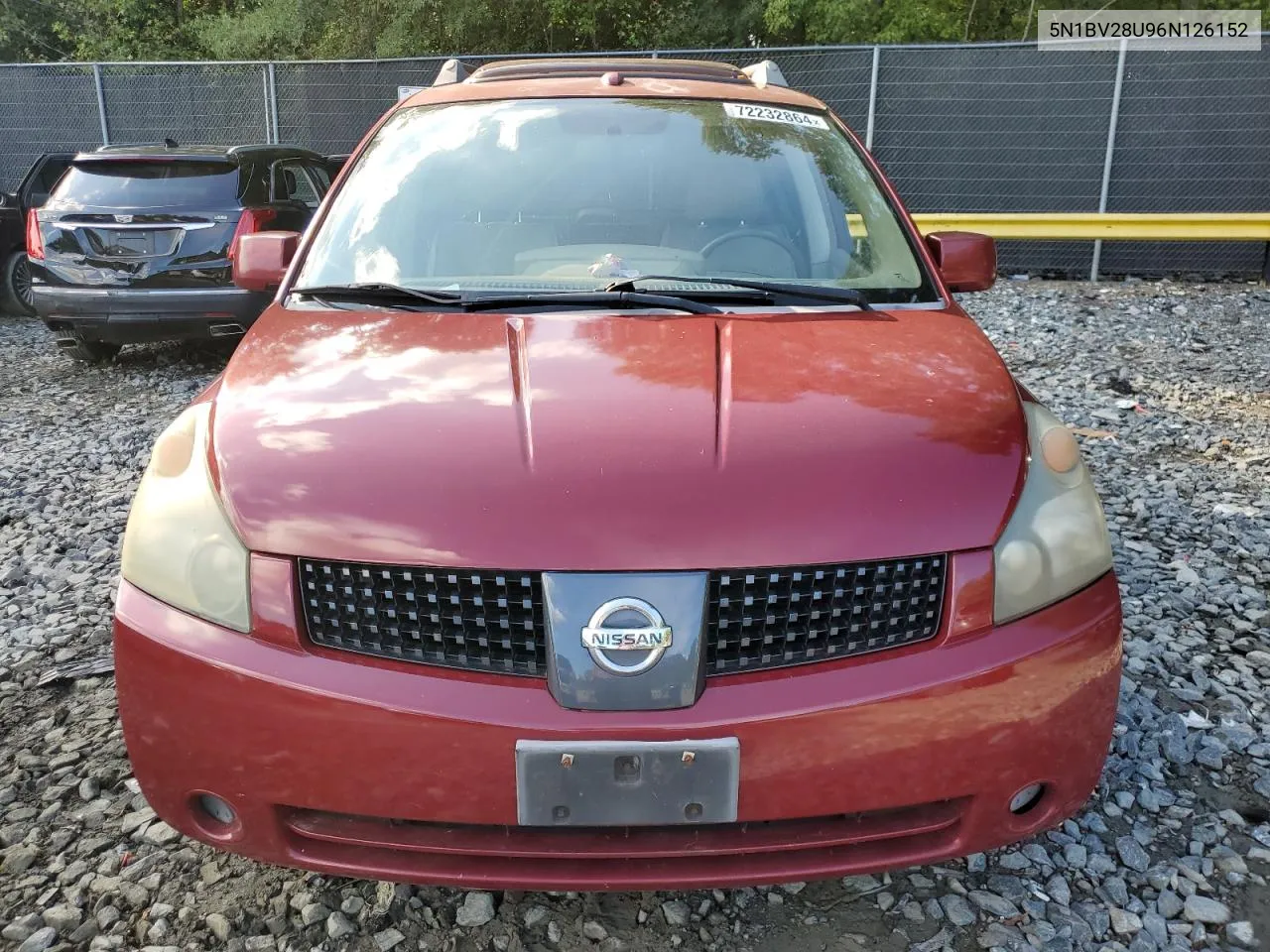 2006 Nissan Quest S VIN: 5N1BV28U96N126152 Lot: 72232864