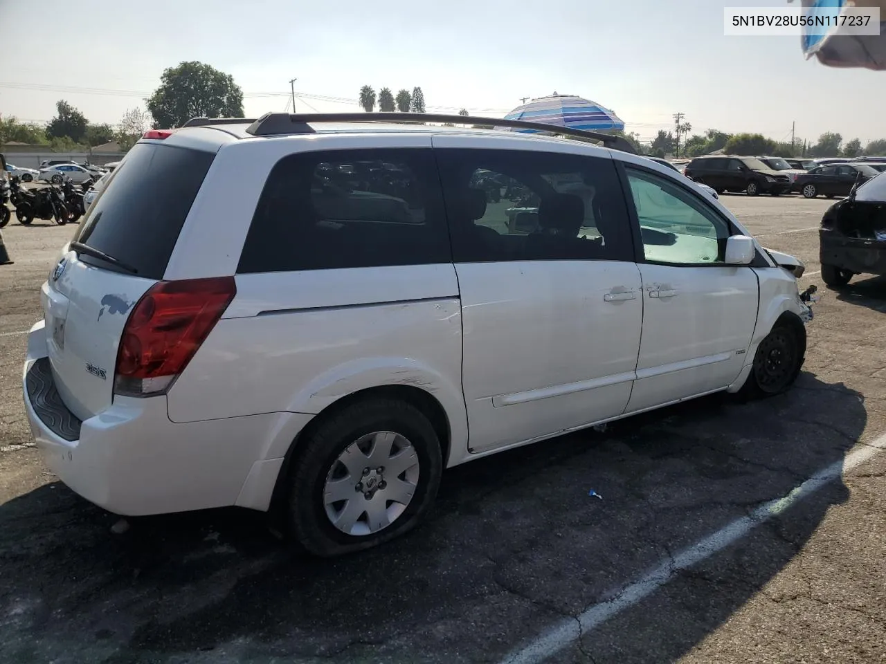 2006 Nissan Quest S VIN: 5N1BV28U56N117237 Lot: 75838234