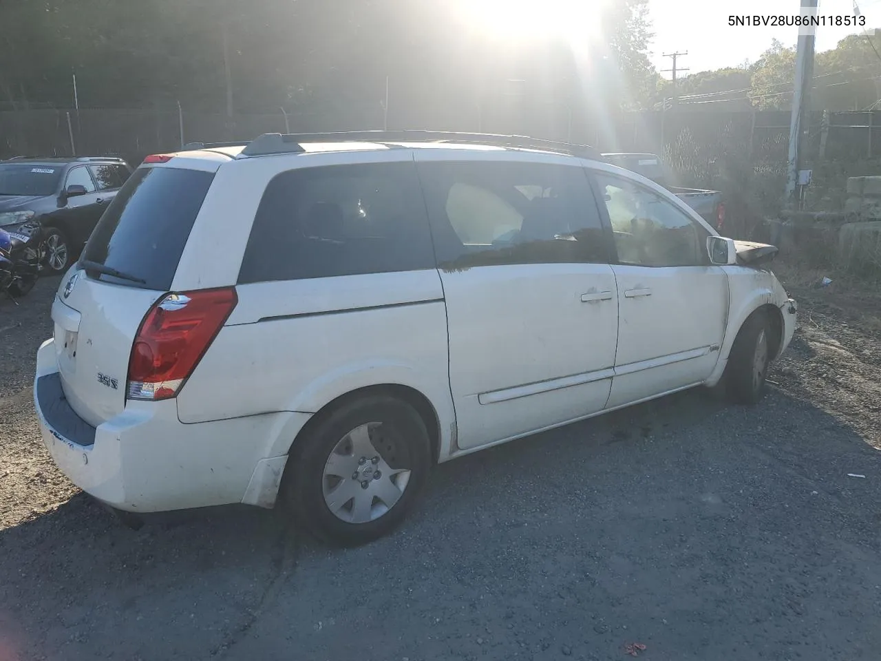 2006 Nissan Quest S VIN: 5N1BV28U86N118513 Lot: 76749234