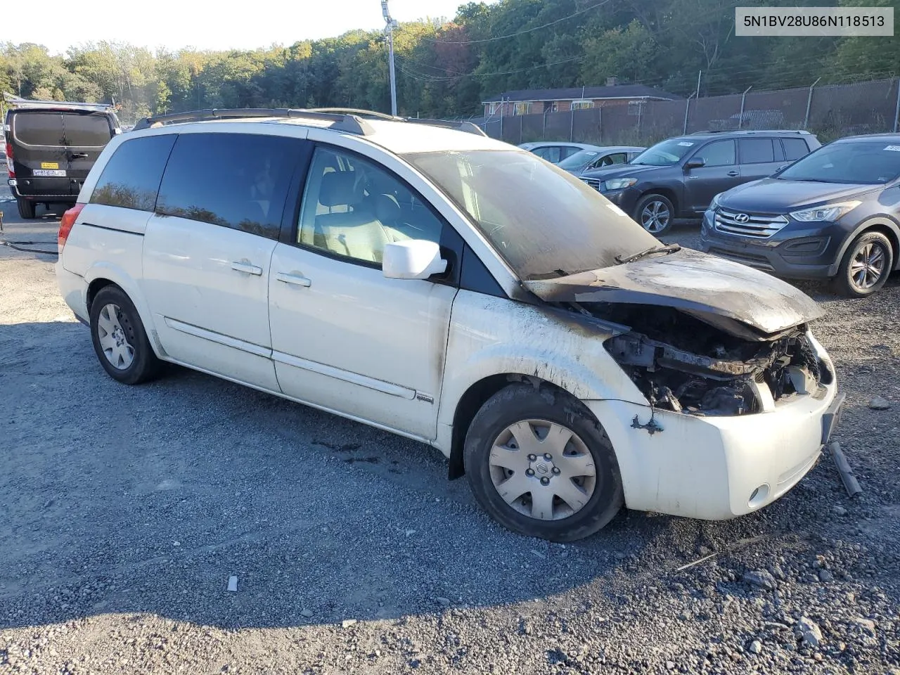 2006 Nissan Quest S VIN: 5N1BV28U86N118513 Lot: 76749234