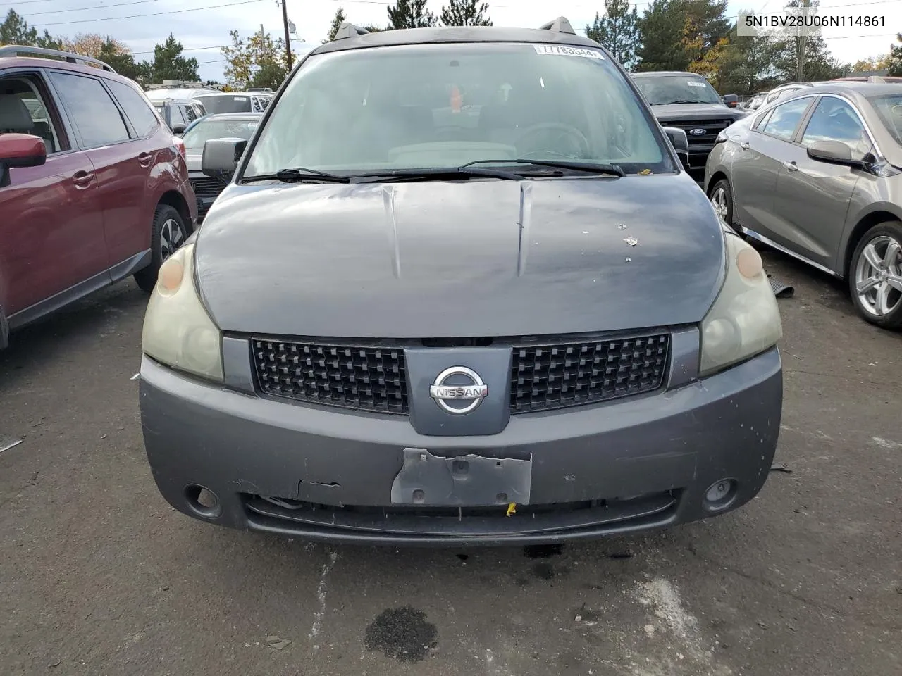 2006 Nissan Quest S VIN: 5N1BV28U06N114861 Lot: 77783544