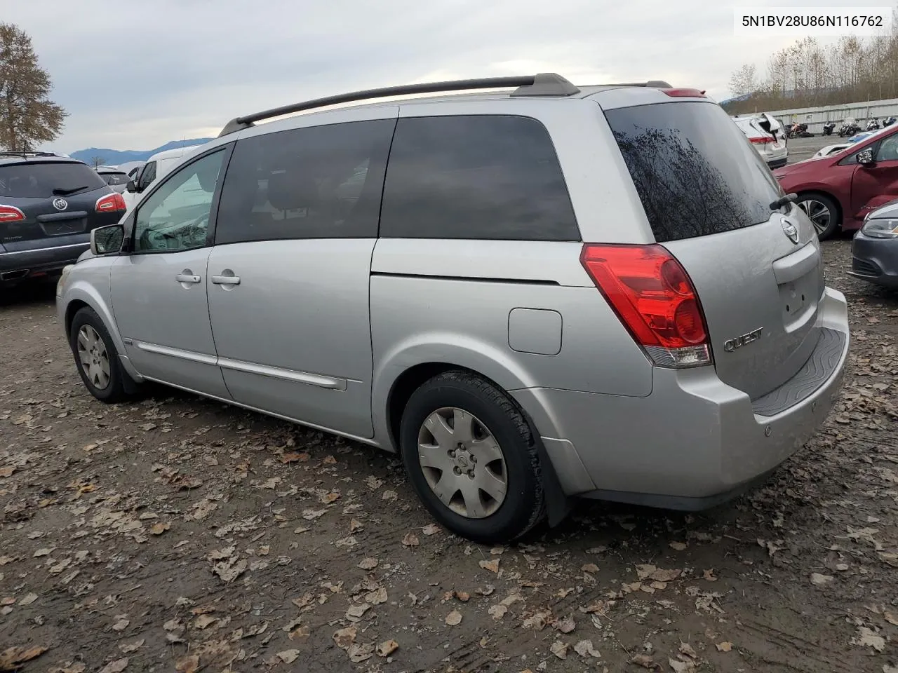 2006 Nissan Quest S VIN: 5N1BV28U86N116762 Lot: 78164324