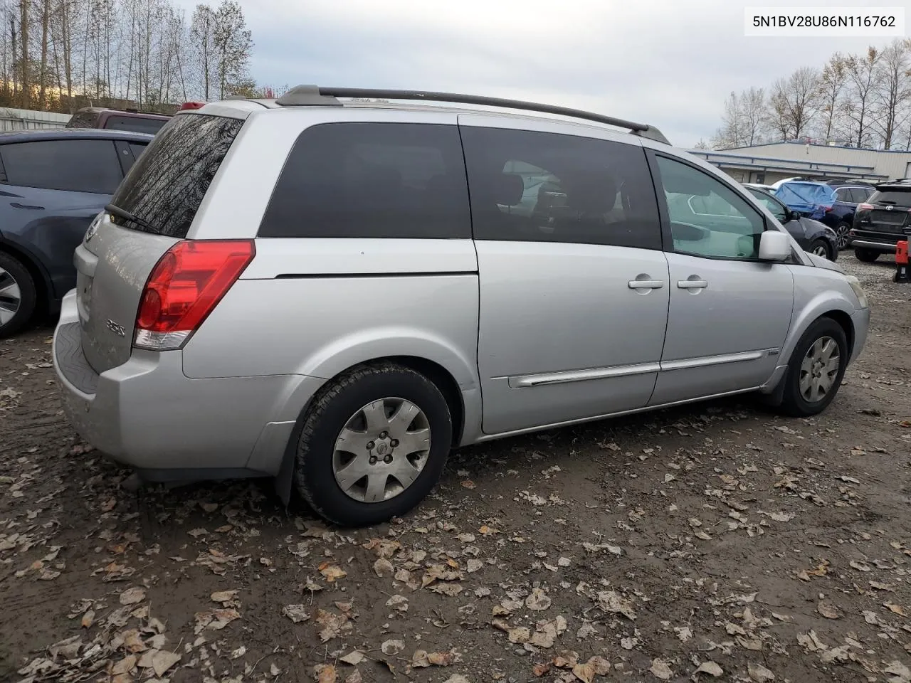 2006 Nissan Quest S VIN: 5N1BV28U86N116762 Lot: 78164324