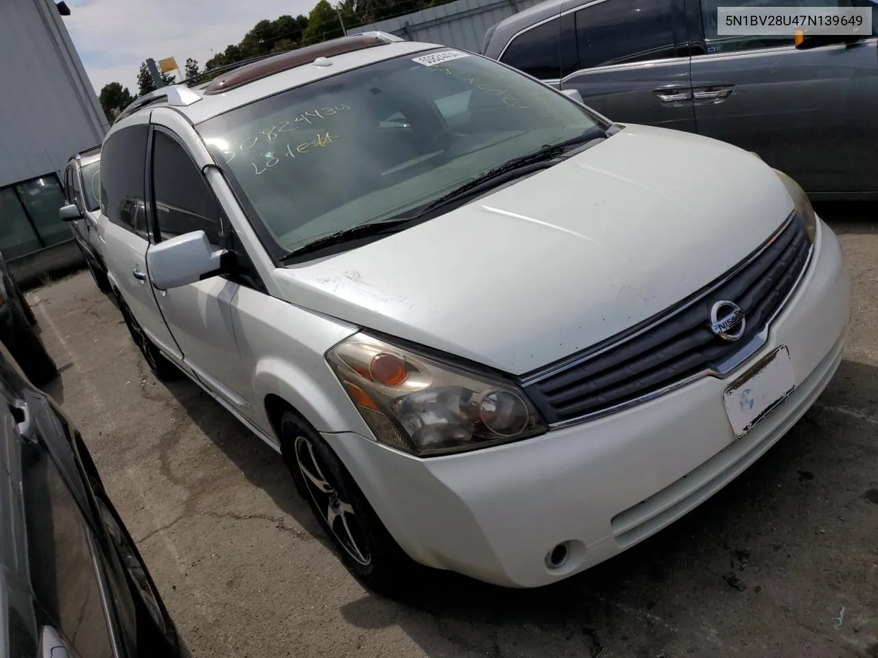 5N1BV28U47N139649 2007 Nissan Quest S