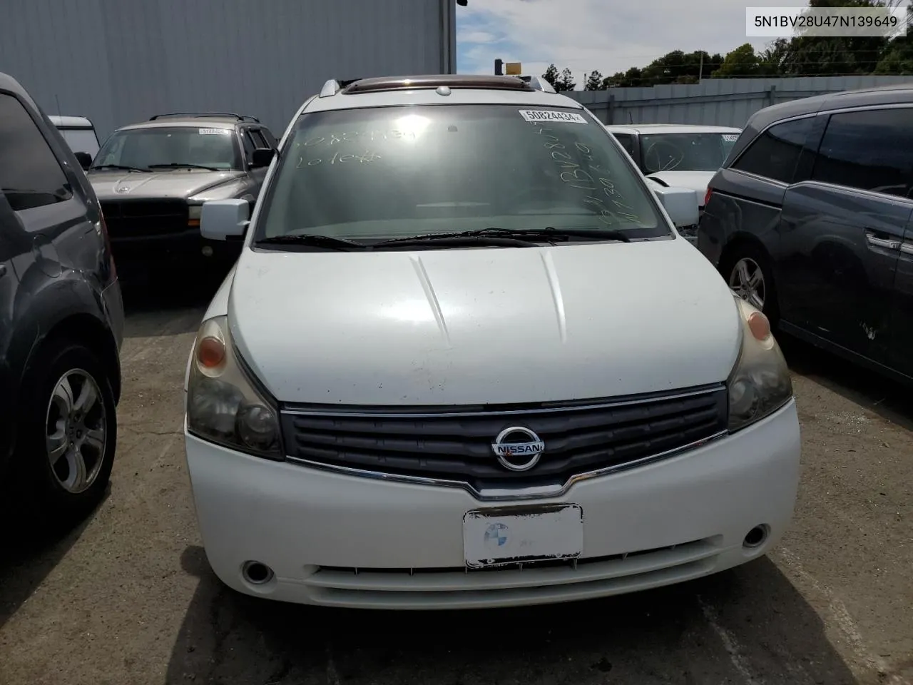 5N1BV28U47N139649 2007 Nissan Quest S