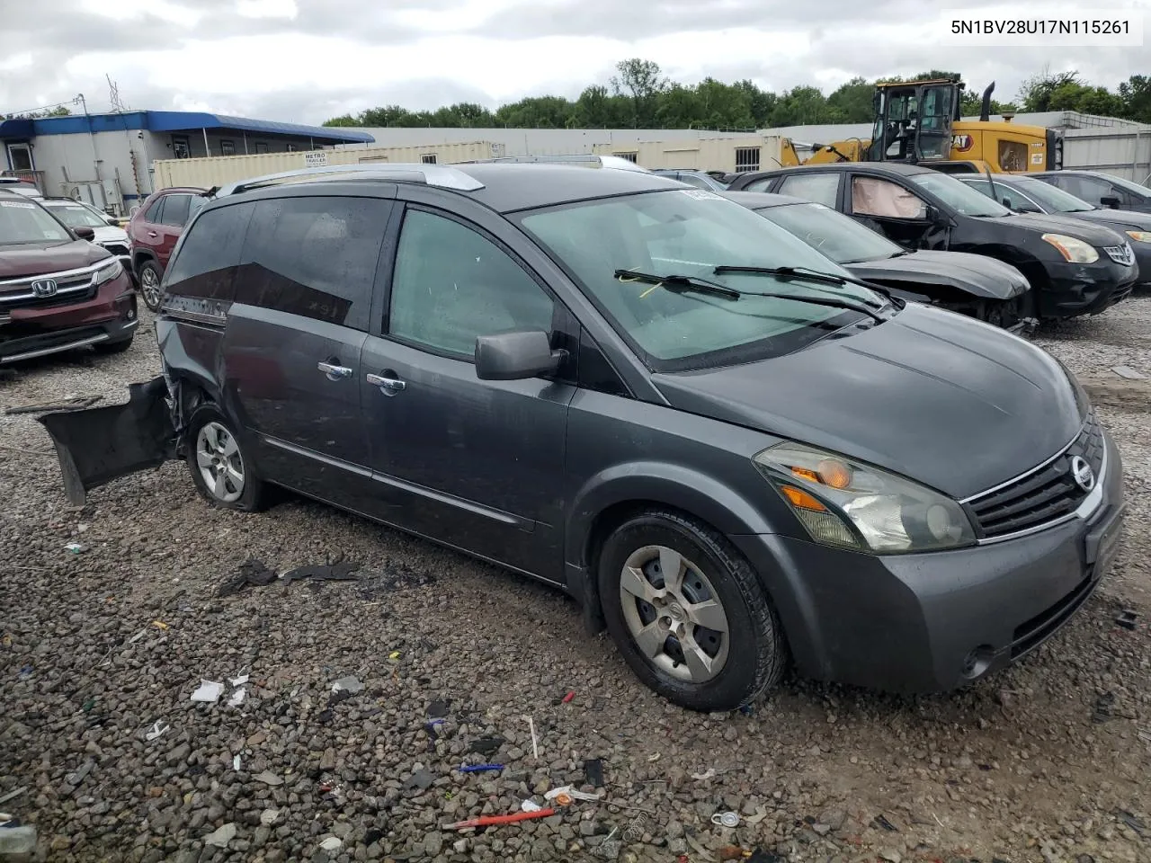 2007 Nissan Quest S VIN: 5N1BV28U17N115261 Lot: 64215094