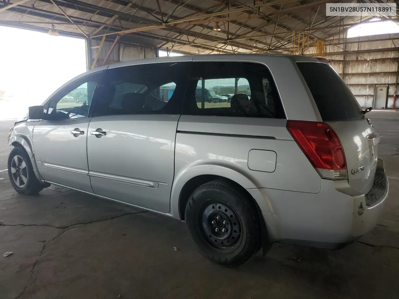 2007 Nissan Quest S VIN: 5N1BV28U57N118891 Lot: 70755994