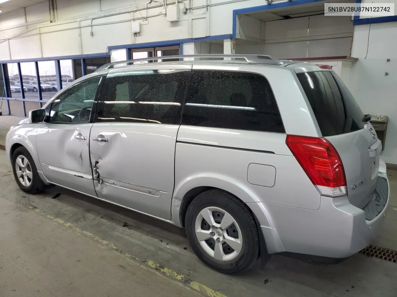 2007 Nissan Quest S VIN: 5N1BV28U87N122742 Lot: 71251554