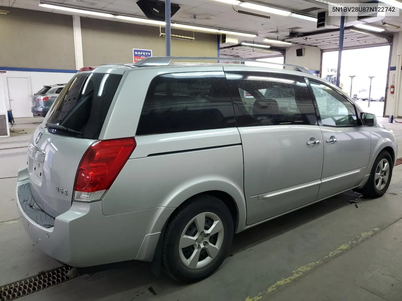 2007 Nissan Quest S VIN: 5N1BV28U87N122742 Lot: 71251554