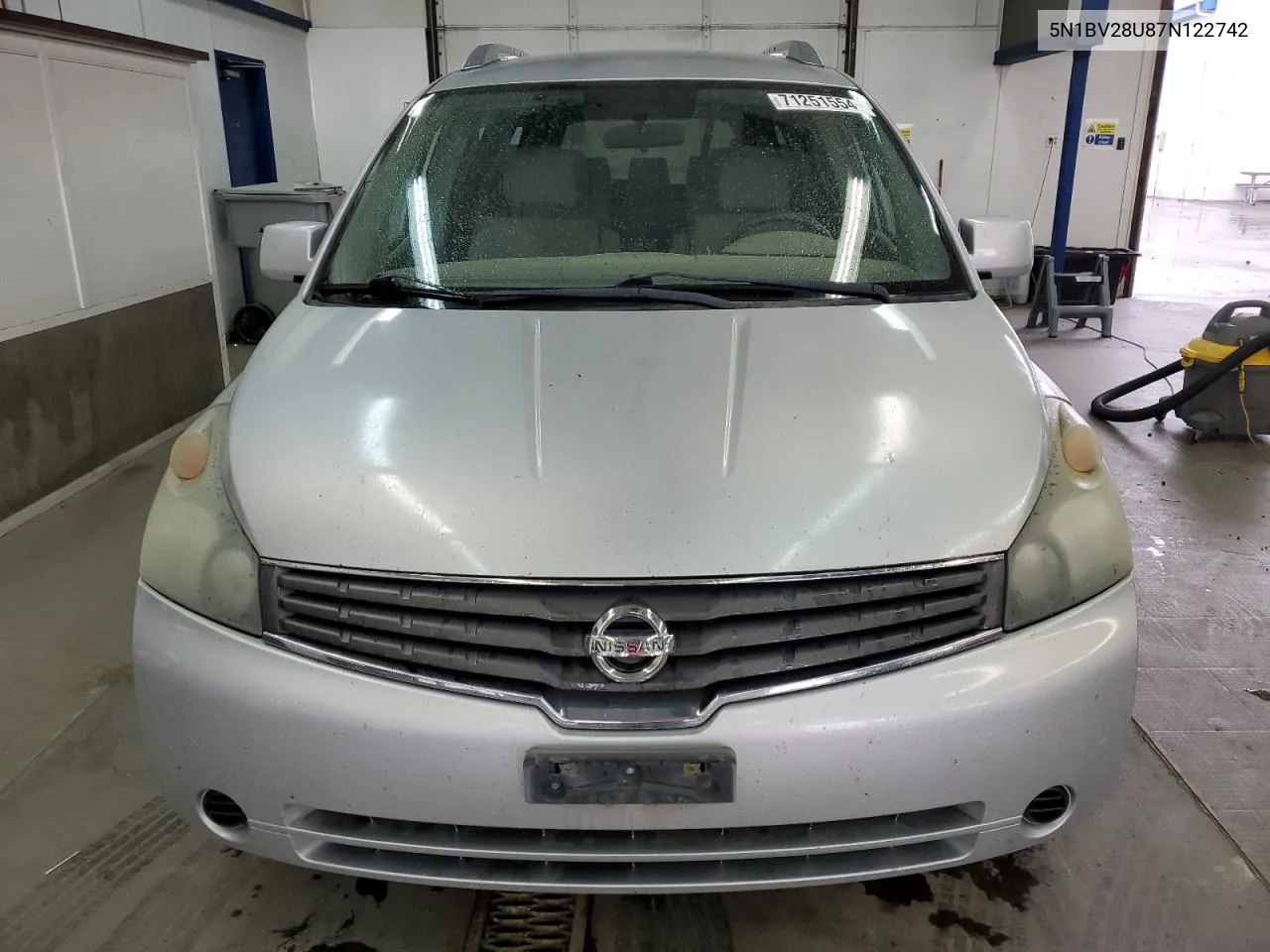 2007 Nissan Quest S VIN: 5N1BV28U87N122742 Lot: 71251554