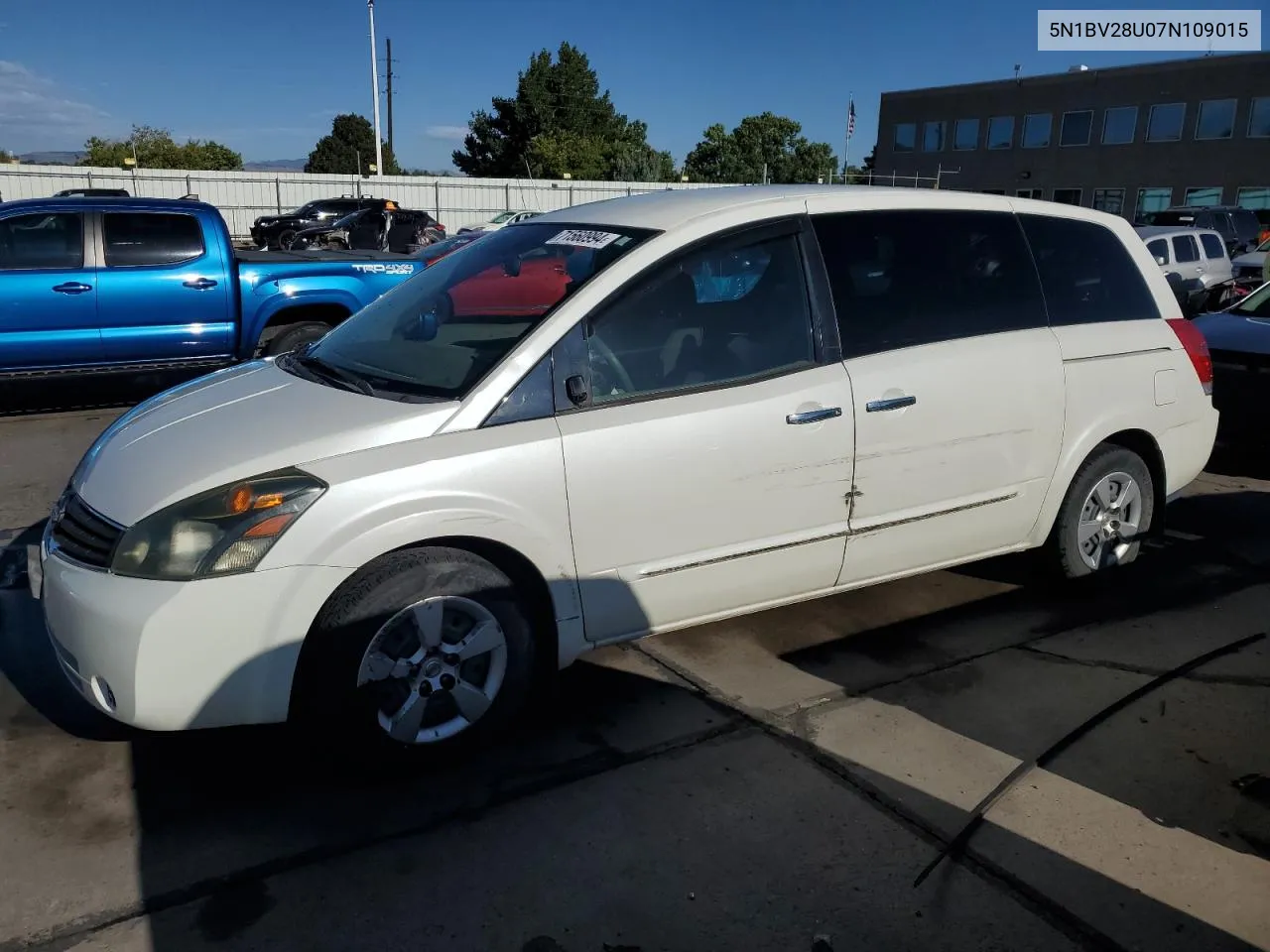 2007 Nissan Quest S VIN: 5N1BV28U07N109015 Lot: 71560994