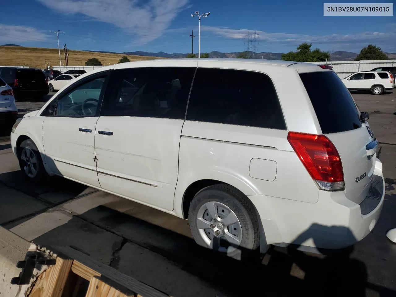 2007 Nissan Quest S VIN: 5N1BV28U07N109015 Lot: 71560994