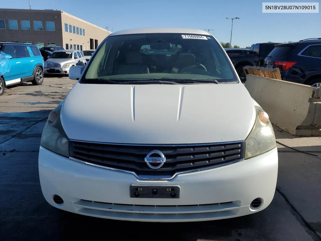 2007 Nissan Quest S VIN: 5N1BV28U07N109015 Lot: 71560994