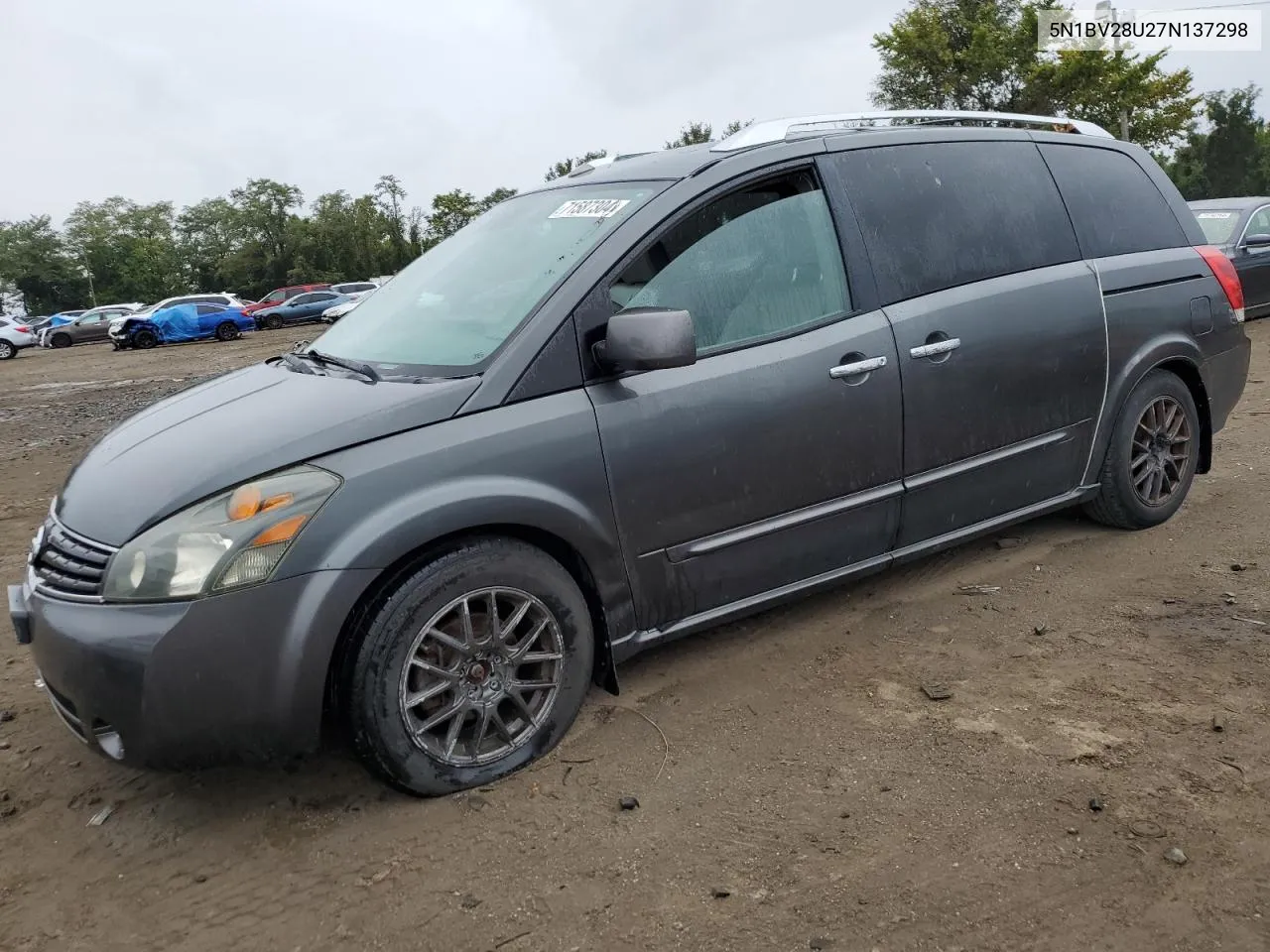 2007 Nissan Quest S VIN: 5N1BV28U27N137298 Lot: 71587304