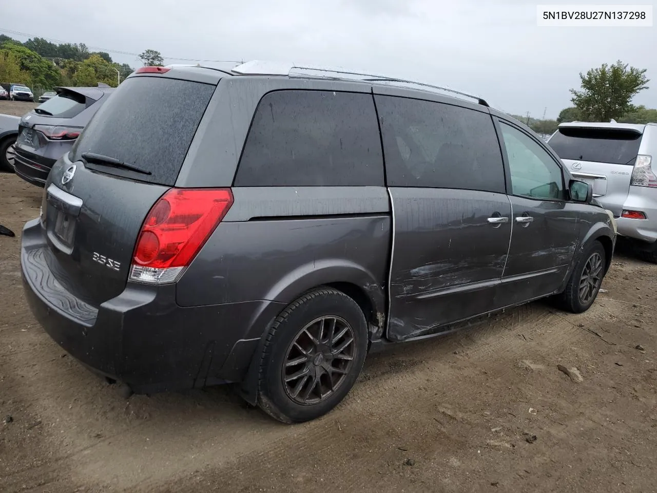 2007 Nissan Quest S VIN: 5N1BV28U27N137298 Lot: 71587304