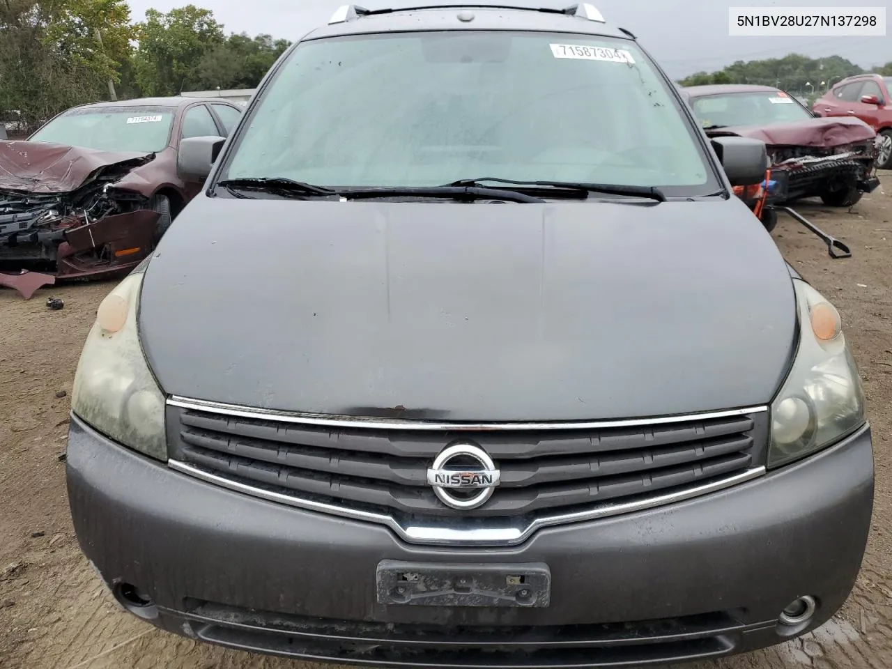 2007 Nissan Quest S VIN: 5N1BV28U27N137298 Lot: 71587304