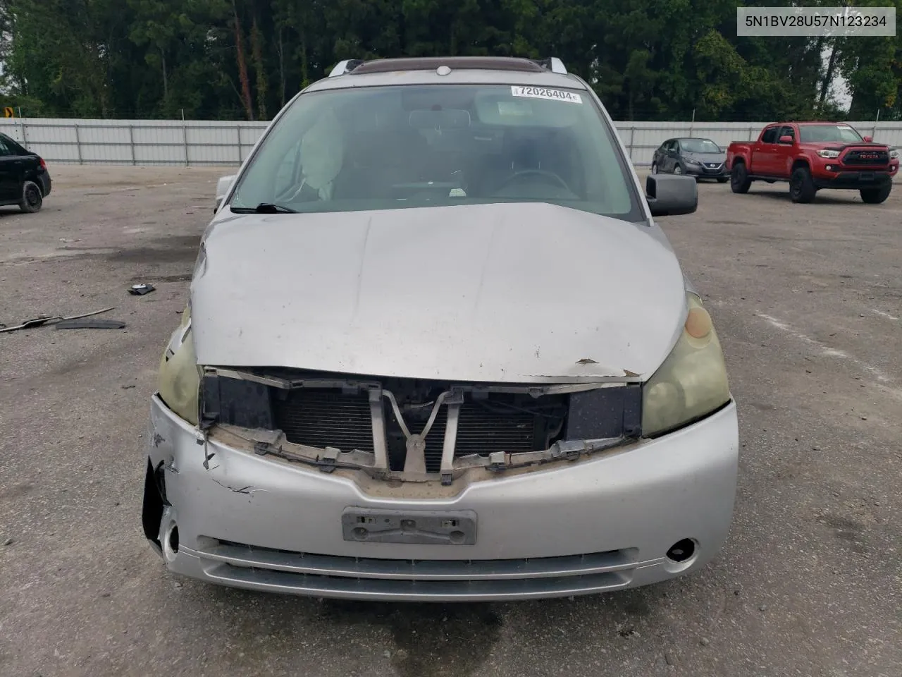 2007 Nissan Quest S VIN: 5N1BV28U57N123234 Lot: 72026404