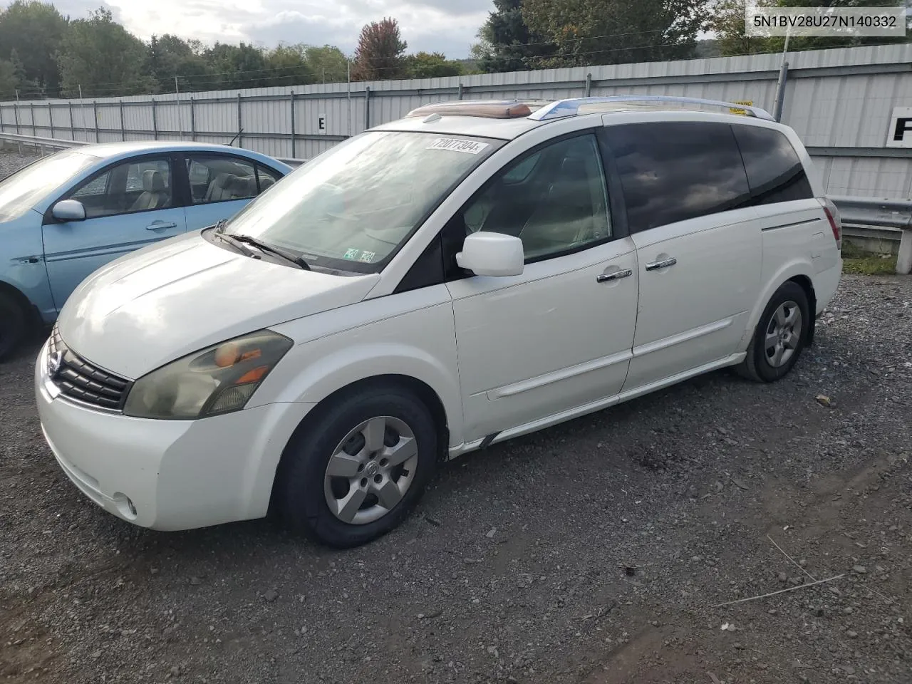 5N1BV28U27N140332 2007 Nissan Quest S