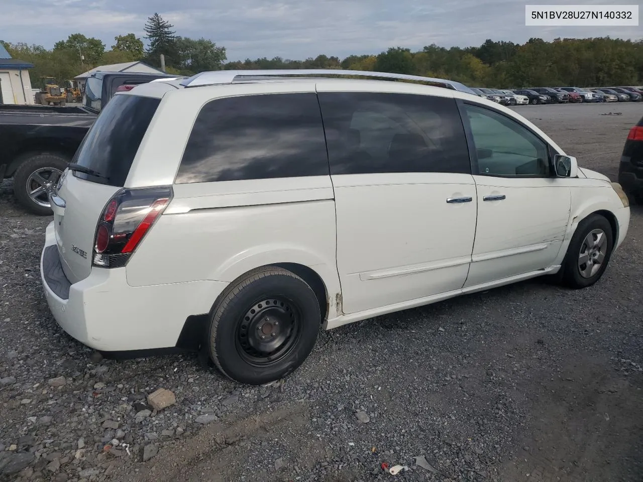 2007 Nissan Quest S VIN: 5N1BV28U27N140332 Lot: 72077304