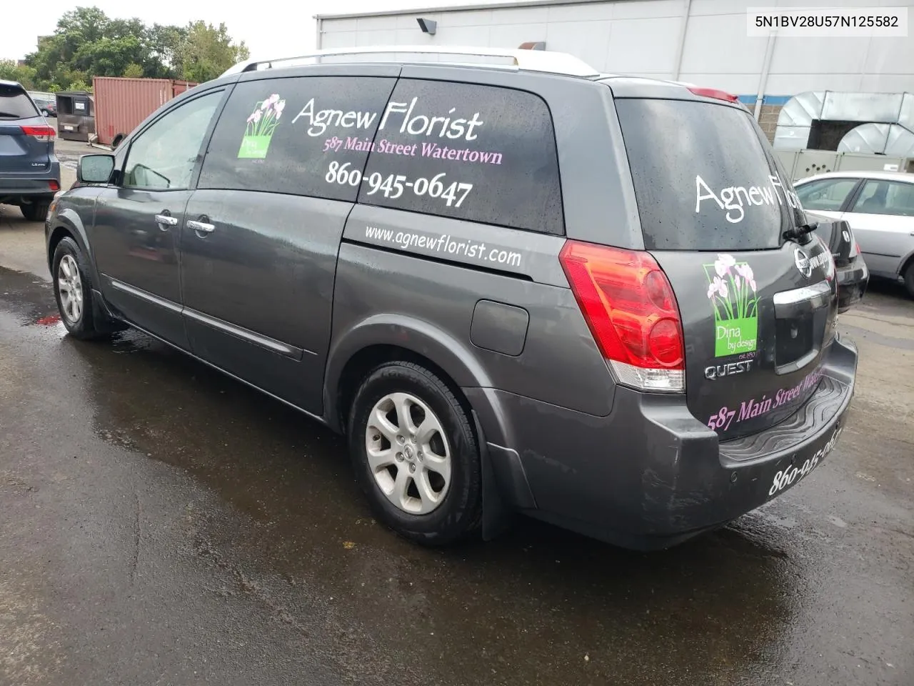 2007 Nissan Quest S VIN: 5N1BV28U57N125582 Lot: 72336314