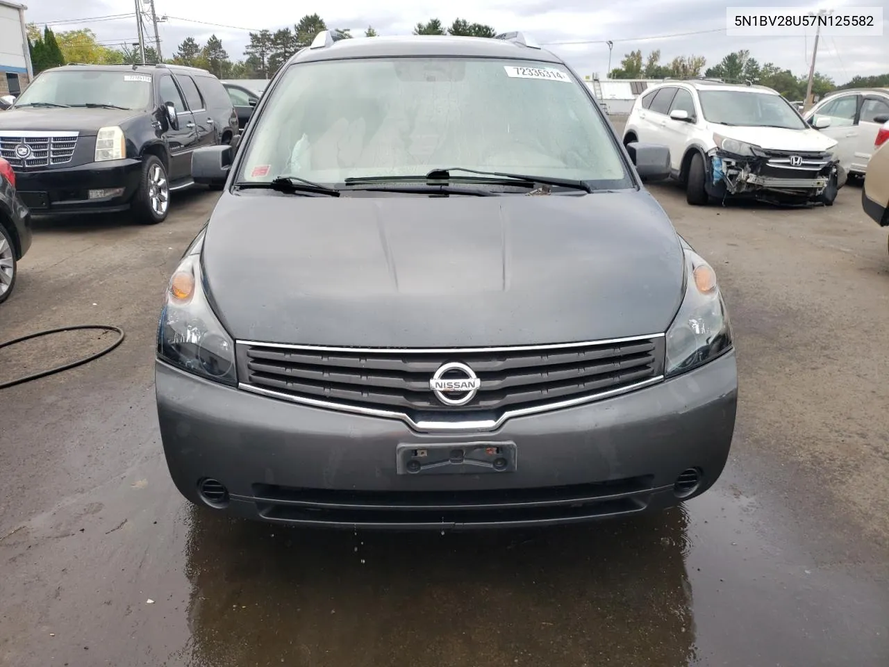 2007 Nissan Quest S VIN: 5N1BV28U57N125582 Lot: 72336314