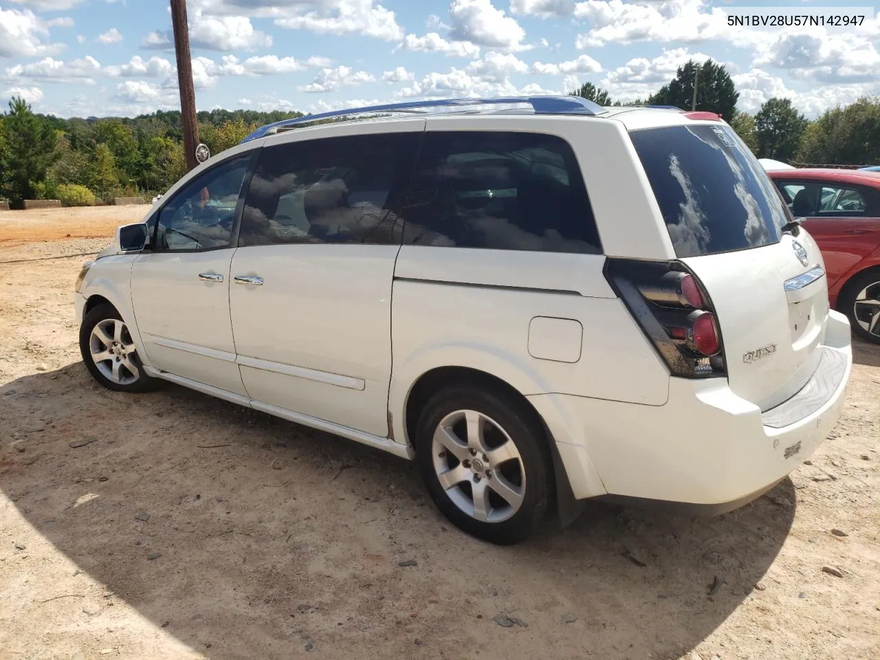 2007 Nissan Quest S VIN: 5N1BV28U57N142947 Lot: 73341564