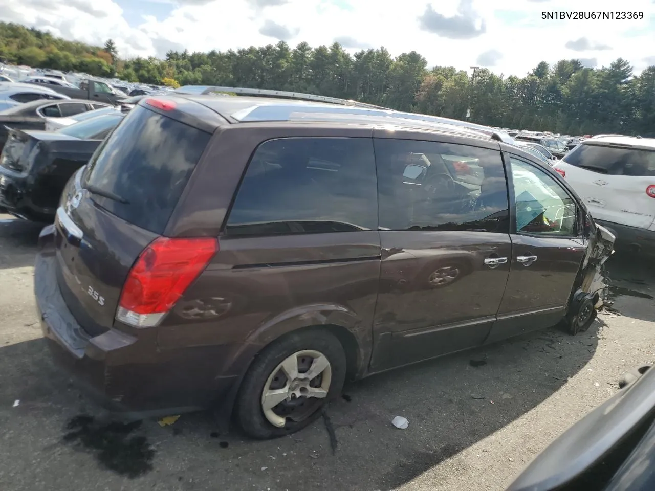 2007 Nissan Quest S VIN: 5N1BV28U67N123369 Lot: 73478264