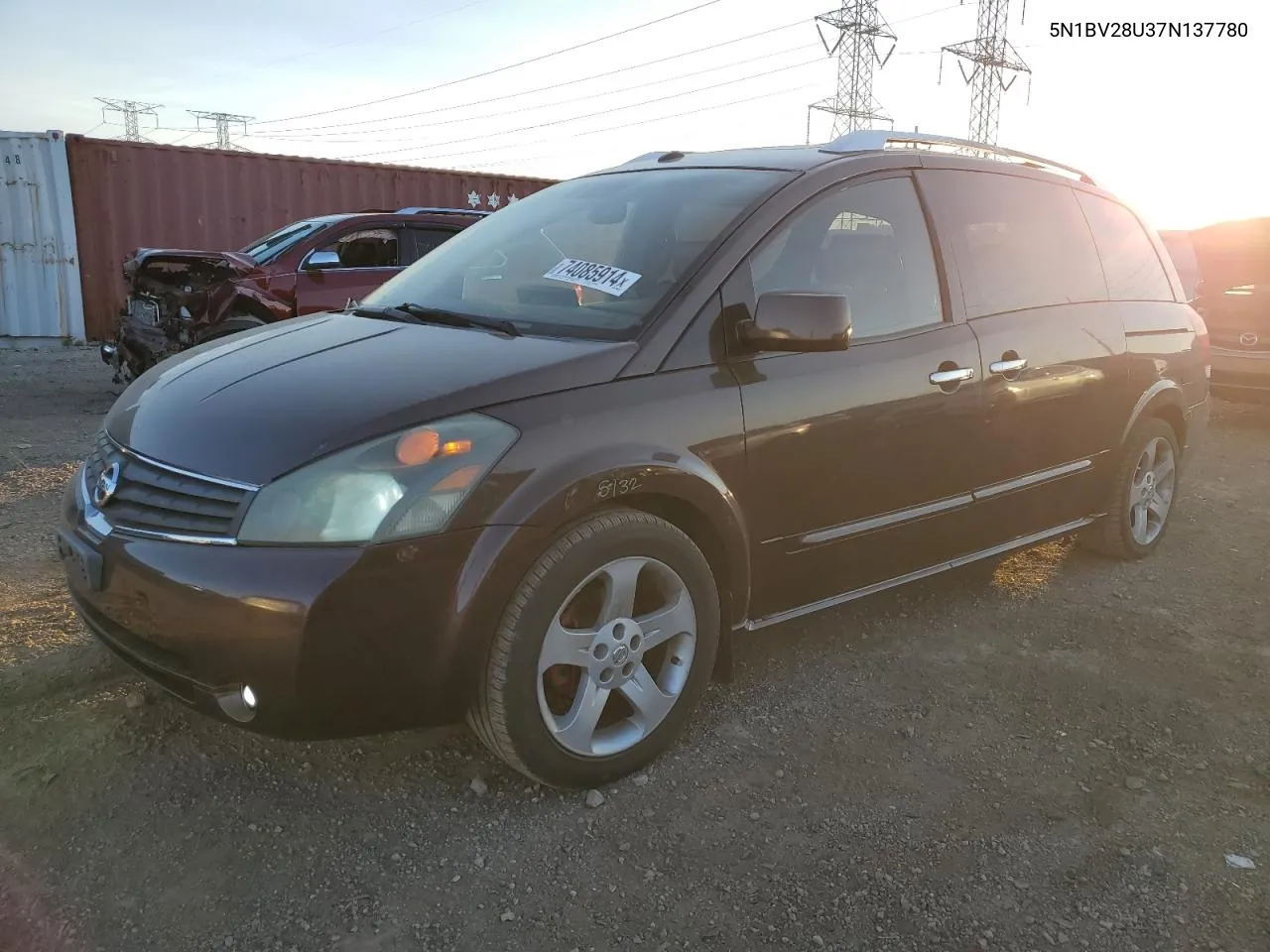 5N1BV28U37N137780 2007 Nissan Quest S