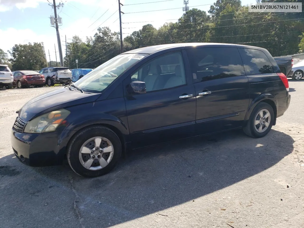 2007 Nissan Quest S VIN: 5N1BV28U67N121461 Lot: 74303804