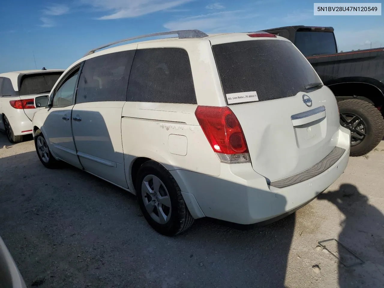 2007 Nissan Quest S VIN: 5N1BV28U47N120549 Lot: 75402054