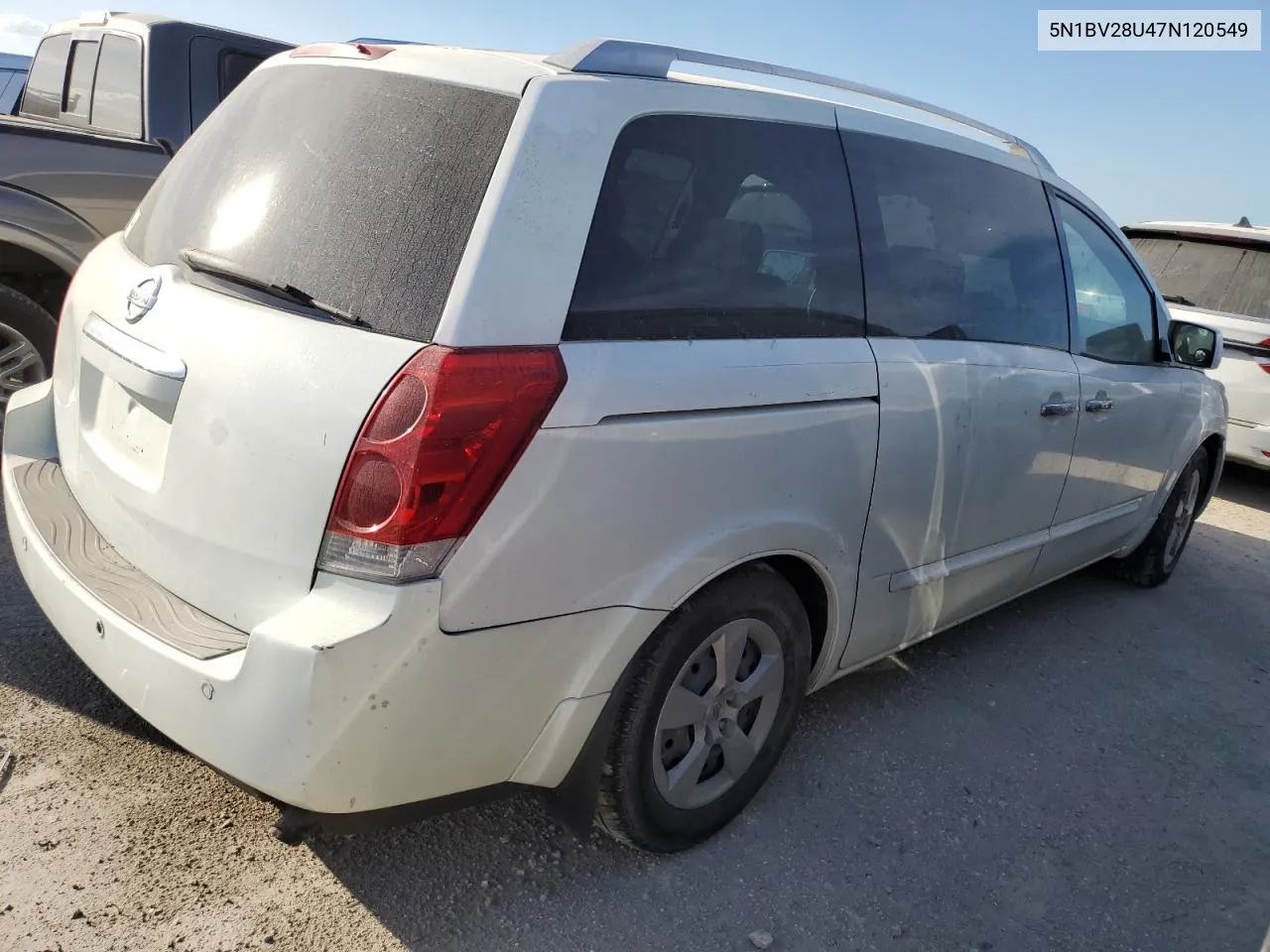 2007 Nissan Quest S VIN: 5N1BV28U47N120549 Lot: 75402054