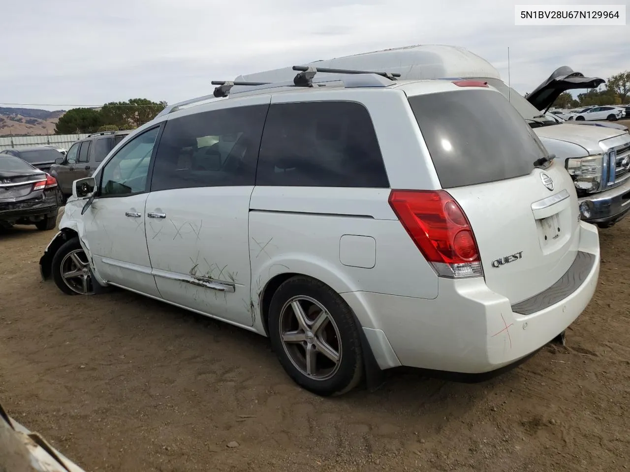 2007 Nissan Quest S VIN: 5N1BV28U67N129964 Lot: 75547434